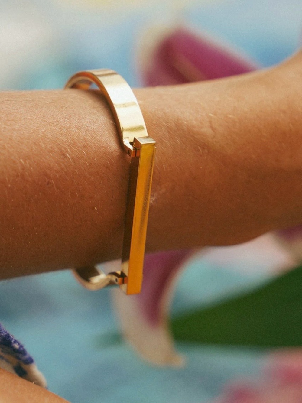 Gold Bar Bracelet - Picture 2 of 8